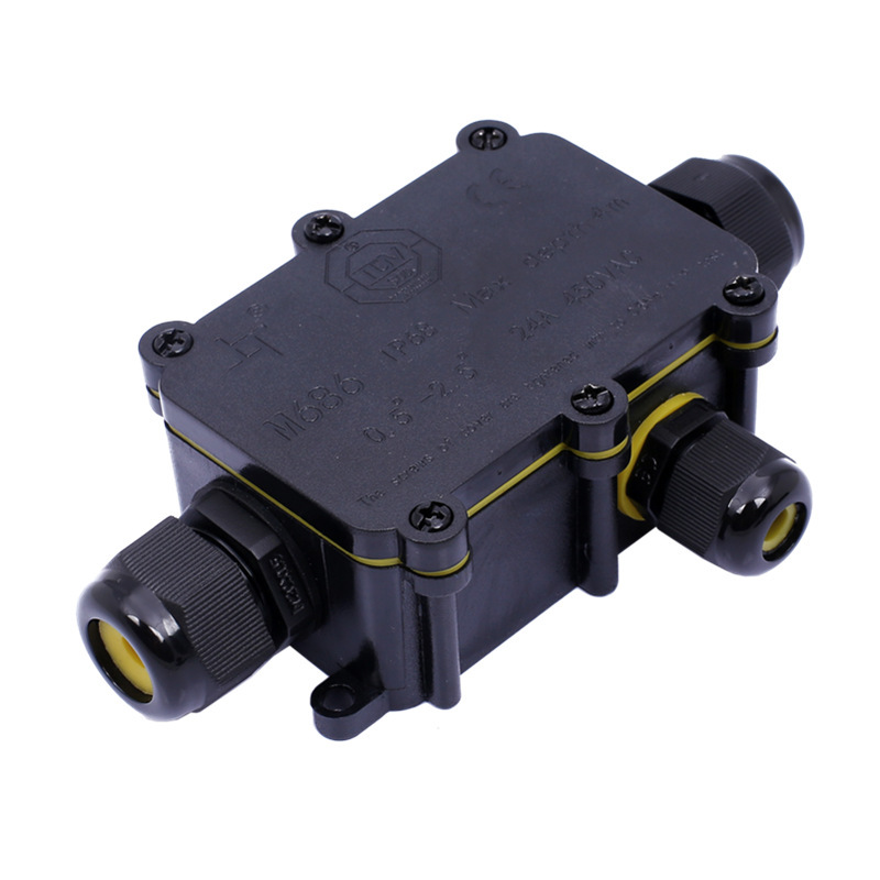 Outdoor Power Board Box - Boîte de fil étanche étanche, presse-étoupe