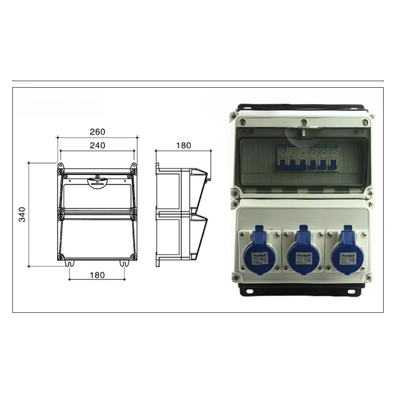 Boîte de distribution murale e - Outdoor Power Distribution Board avis et prix