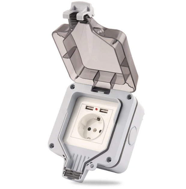 Prise murale étanche IP66 de s - Outdoor Usb Power Outlet avis et prix